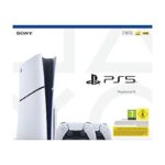 Sony PlayStation 5 Slim Disc Console Bundel + 2 DualSense Draadloze Controllers – 1 TB SSD – Wit/Zwart